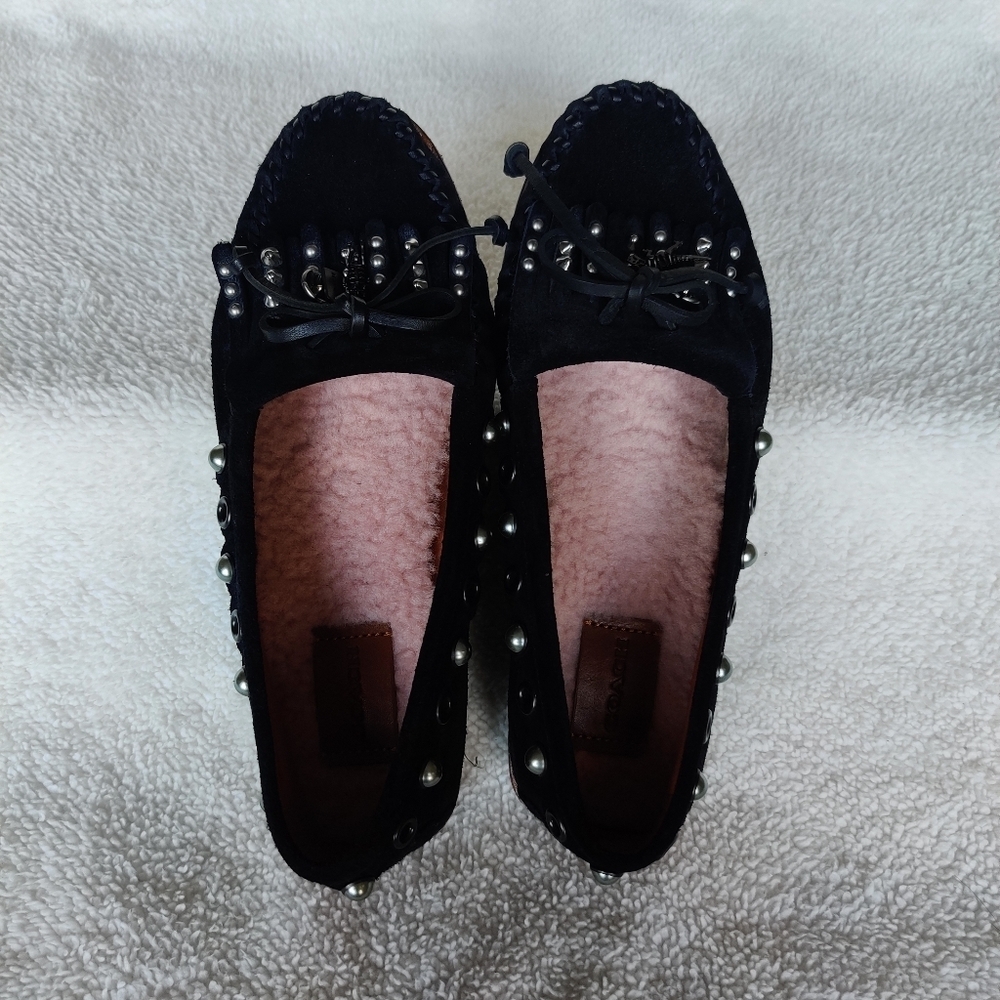 Coach Rexy Roccasin Embellished Moccasin Flats - Picture 3 of 6